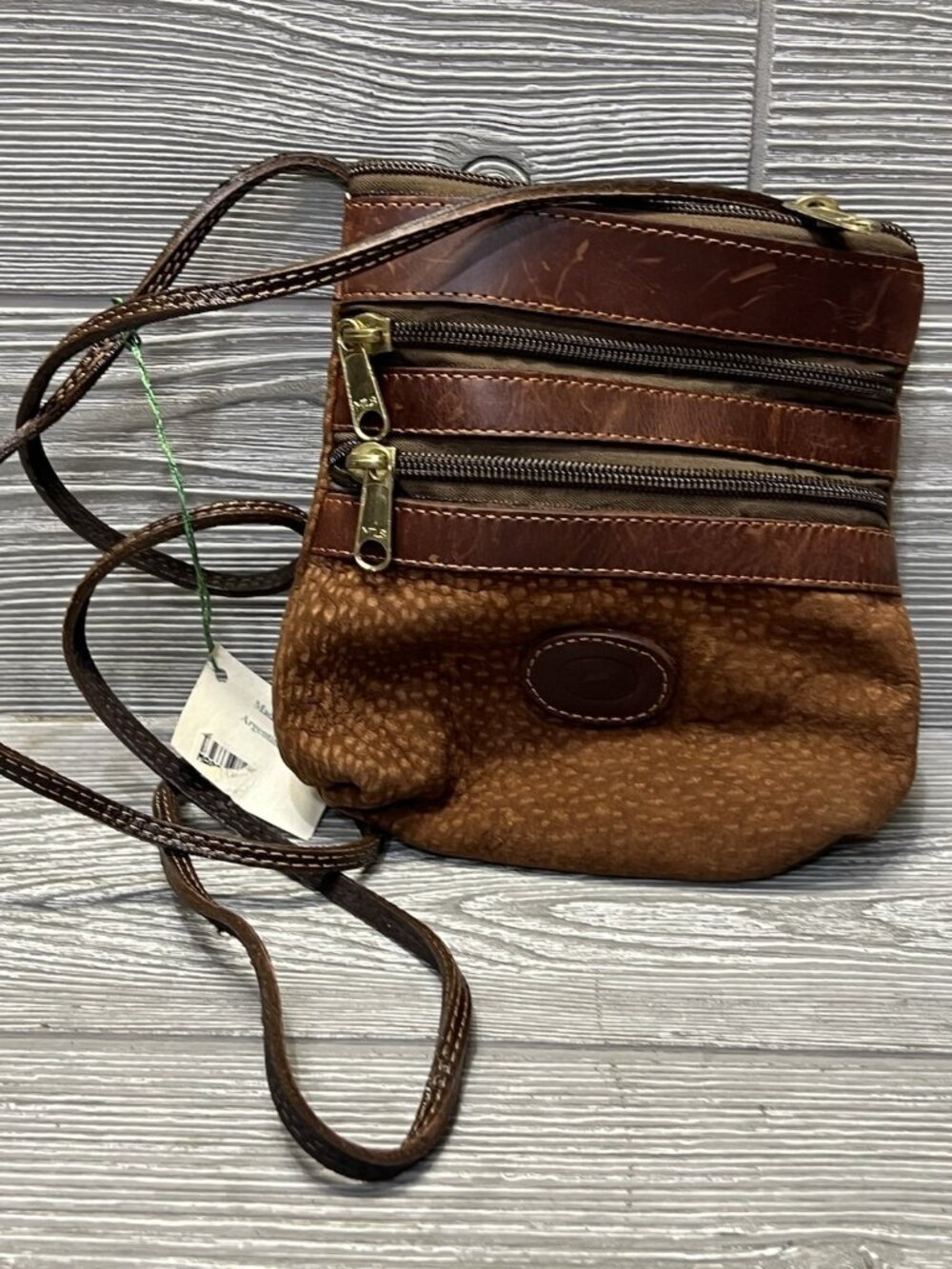Small Crossbody Suede Leather Bag Purse Made in Argentina 6” X 7” New